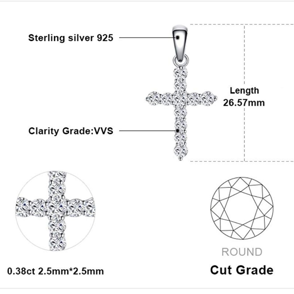 💎 Elegant Cross Pendant - 925 Sterling Silver - Picture 8 of 9